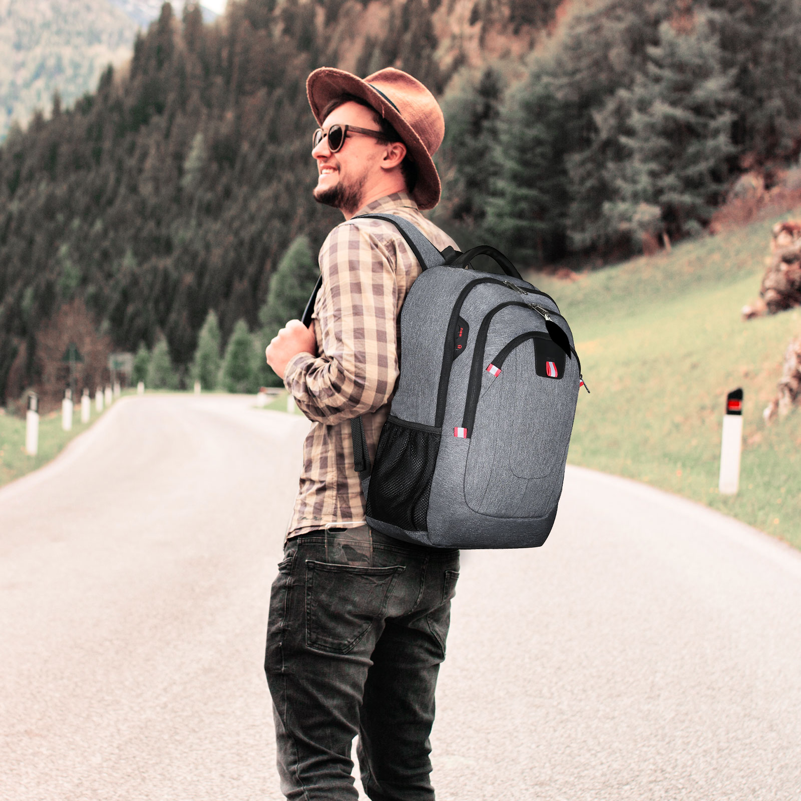 17,3 Zoll Laptop Rucksack Wasserdicht Schulrucksack Großer Sport Reise Business