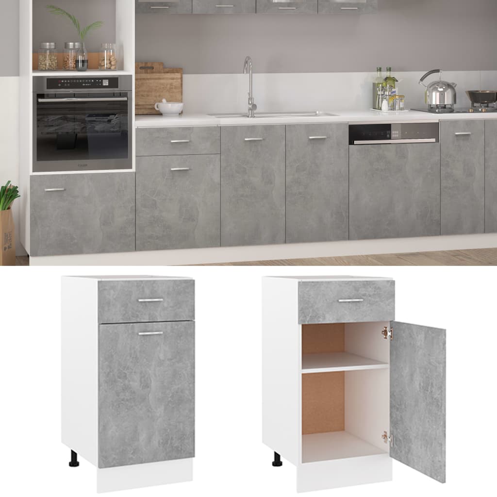 Betongrau Küchenschrank Hängeschrank Küchenzeile Küche Unterschrank Einbauküche - Bild 43 von 323