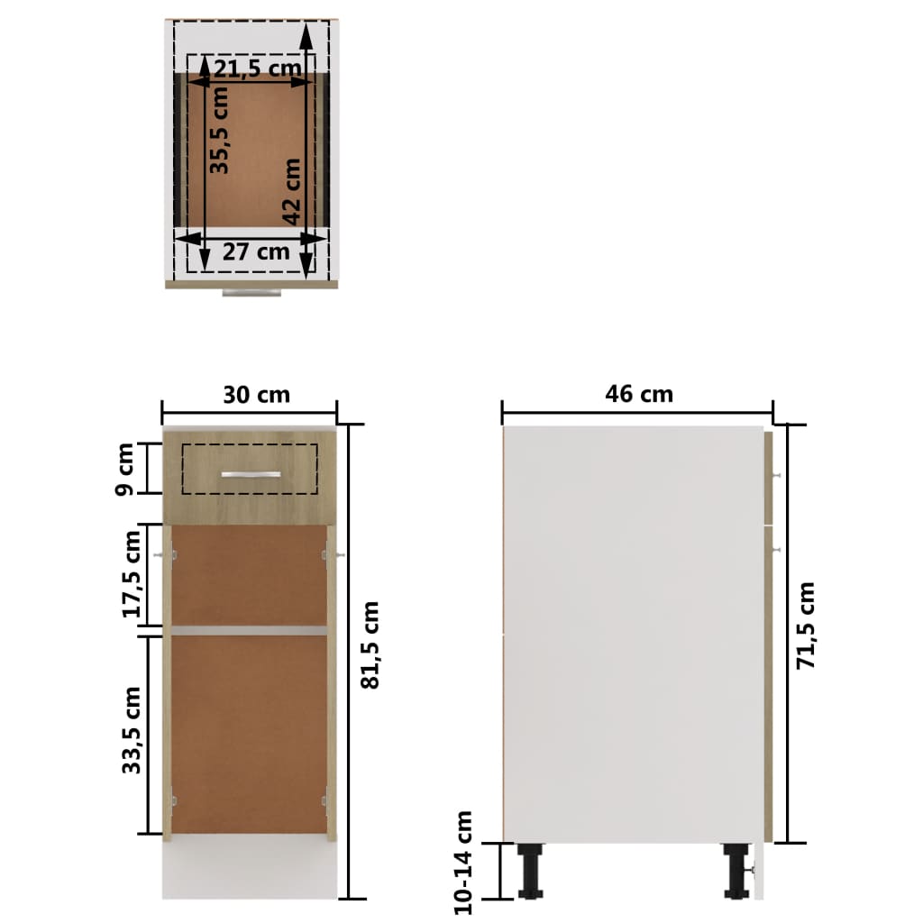 Küchenschrank Küche Unterschrank Küchenzeile Schubladenschrank Küchenschränke - Bild 456 von 529