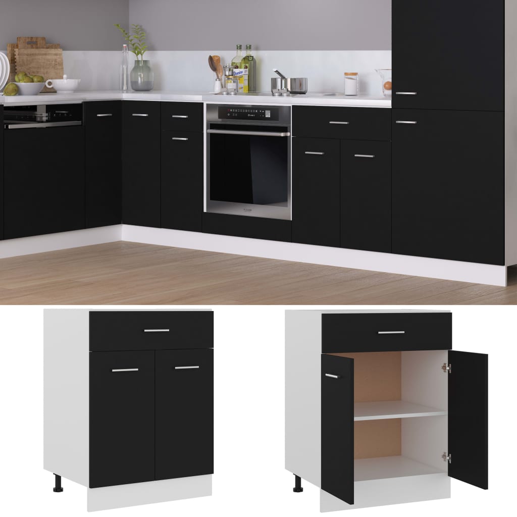 Schwarz Küchenschrank Küchenzeile Einbauküche Unterschrank Hängeschrank Module - Bild 63 von 295