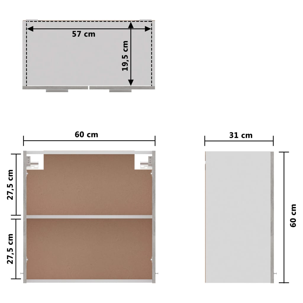 Betongrau Küchenschrank Küchenzeile Einbauküche Unterschrank Hängeschrank Module - Bild 146 von 310