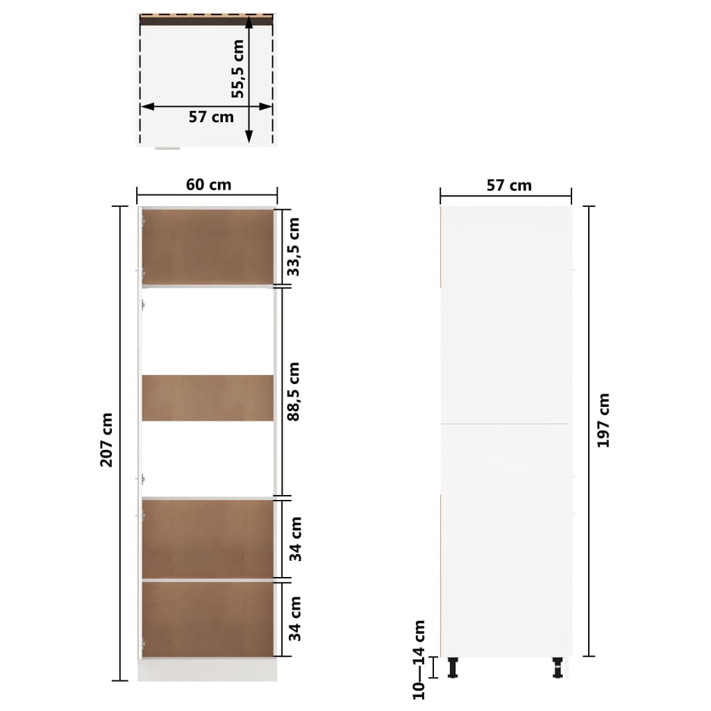 Hochglanz-Weiß Küchenschrank Küchenzeile Einbauküche Unterschrank Hängeschrank - Bild 169 von 196