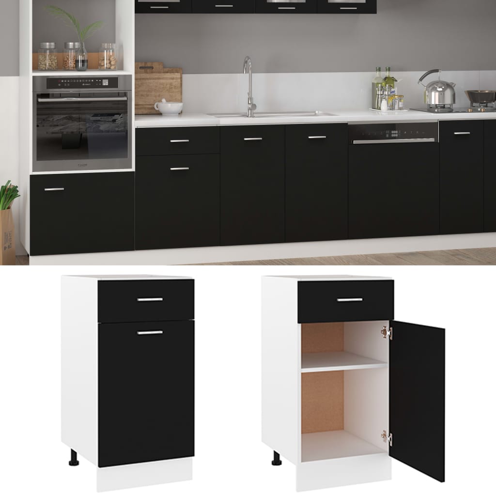 Schwarz Küchenschrank Küchenzeile Einbauküche Unterschrank Hängeschrank Module - Bild 45 von 295
