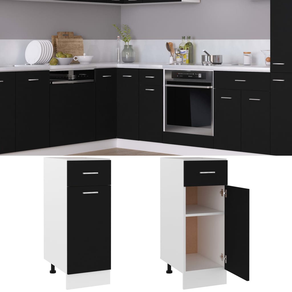Schwarz Küchenschrank Küchenzeile Einbauküche Unterschrank Hängeschrank Module - Bild 35 von 295