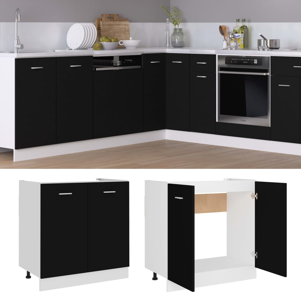 Schwarz Küchenschrank Küchenzeile Einbauküche Unterschrank Hängeschrank Module - Bild 14 von 295