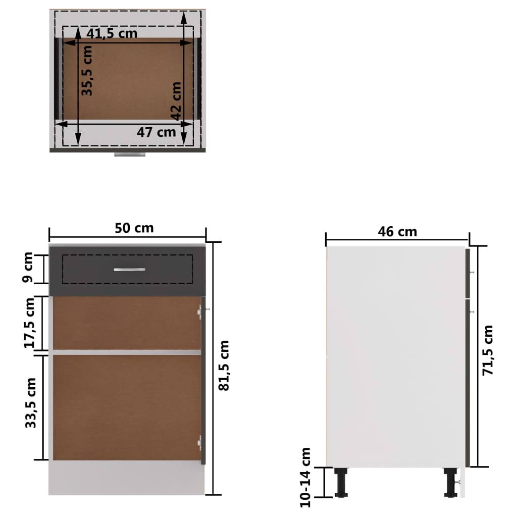 Küchenschrank Küche Unterschrank Küchenzeile Schubladenschrank Küchenschränke - Bild 118 von 529