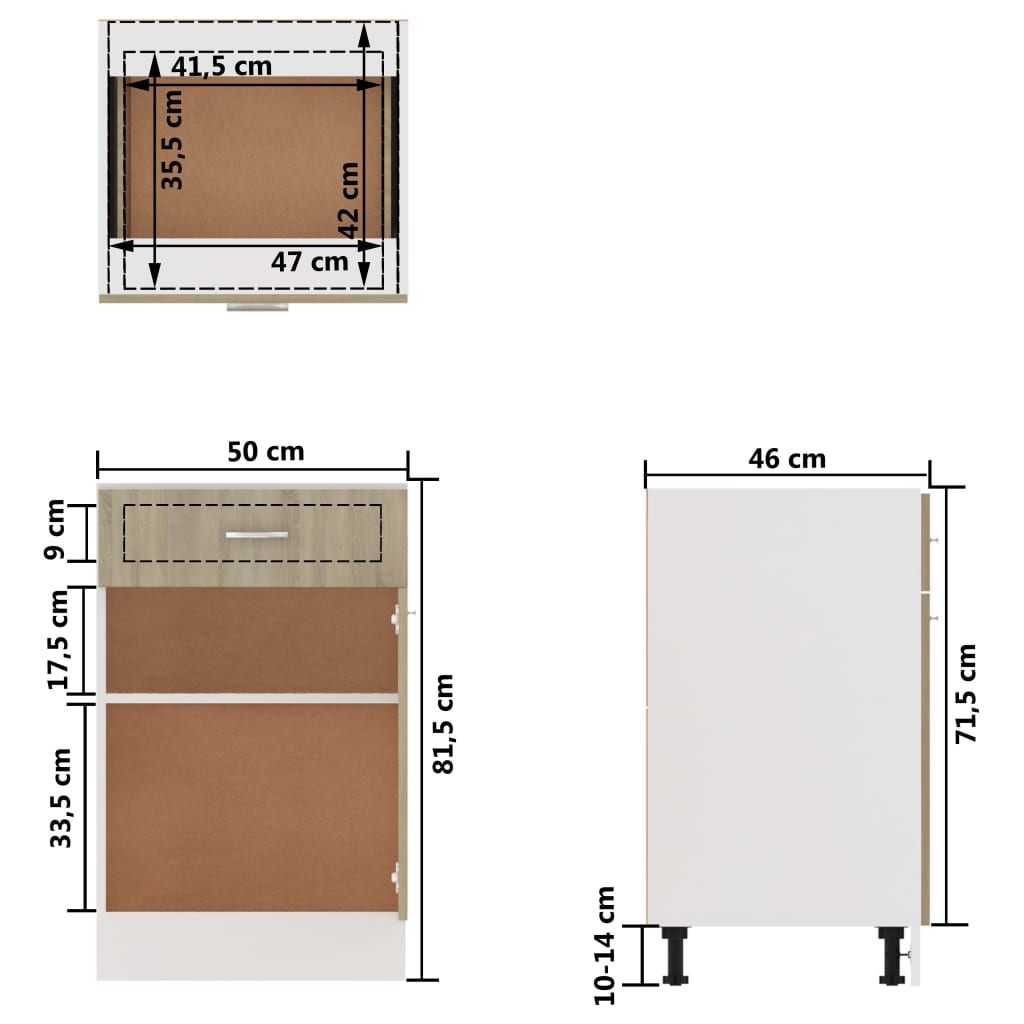 Küchenschrank Küche Unterschrank Küchenzeile Schubladenschrank Küchenschränke - Bild 313 von 529