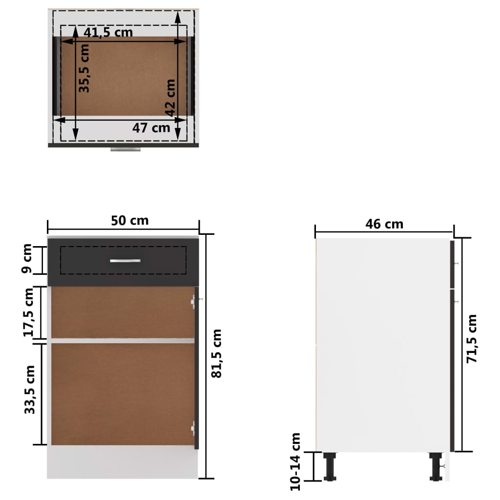 Küchenschrank Küche Unterschrank Küchenzeile Schubladenschrank Küchenschränke - Bild 302 von 529