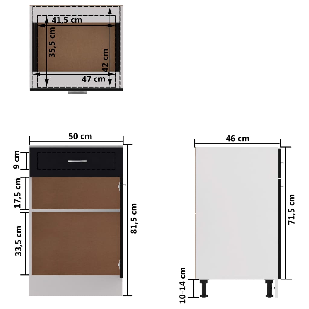 Schwarz Küchenschrank Küchenzeile Einbauküche Unterschrank Hängeschrank Module - Bild 62 von 295