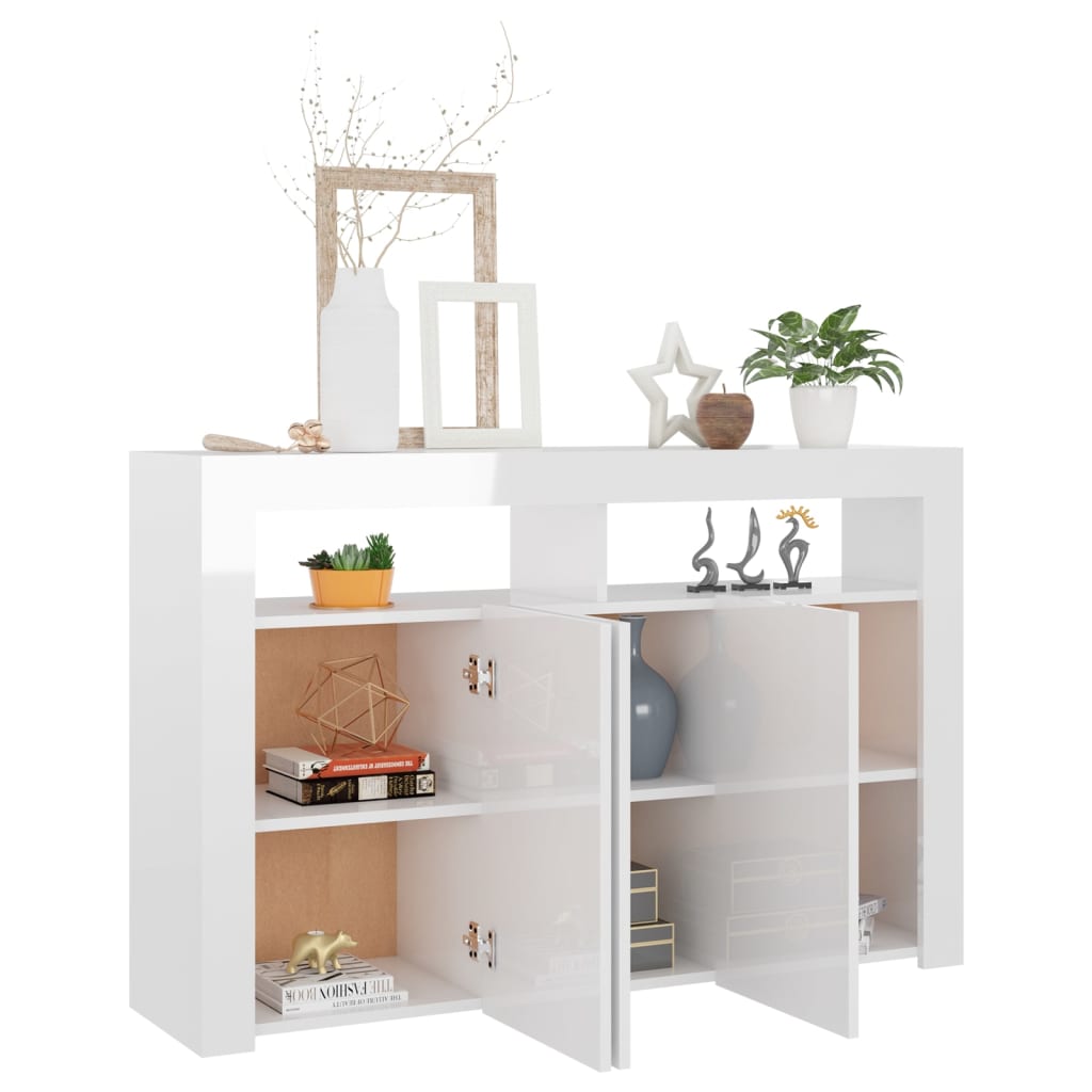 88/115cm RGB LED Sideboard Storage Cupboard Buffet Cabinet TV Unit Stand Display - Picture 95 of 102