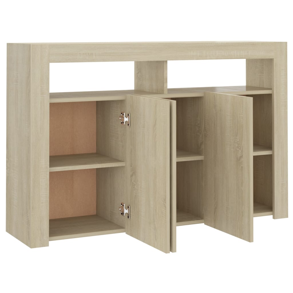 88/115cm RGB LED Sideboard Storage Cupboard Buffet Cabinet TV Unit Stand Display - Picture 47 of 102