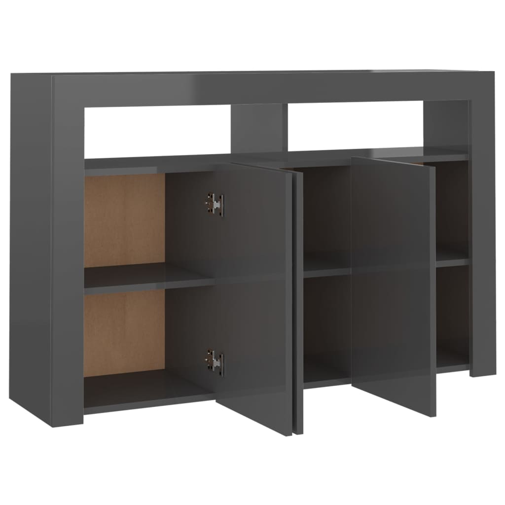 88/115cm RGB LED Sideboard Storage Cupboard Buffet Cabinet TV Unit Stand Display - Picture 80 of 102
