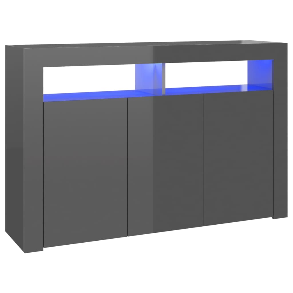 88/115cm RGB LED Sideboard Storage Cupboard Buffet Cabinet TV Unit Stand Display - Picture 71 of 102