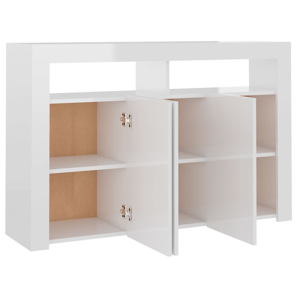 88/115cm RGB LED Sideboard Storage Cupboard Buffet Cabinet TV Unit Stand Display - Picture 102 of 102