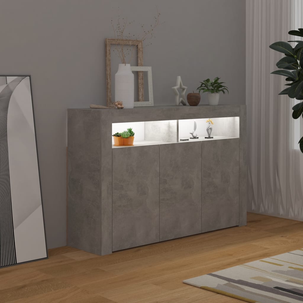 88/115cm RGB LED Sideboard Storage Cupboard Buffet Cabinet TV Unit Stand Display - Picture 54 of 102