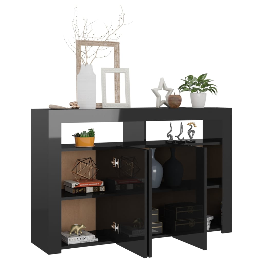 88/115cm RGB LED Sideboard Storage Cupboard Buffet Cabinet TV Unit Stand Display - Picture 84 of 102