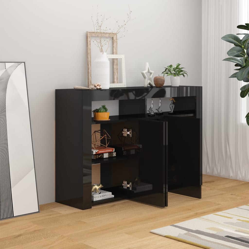 88/115cm RGB LED Sideboard Storage Cupboard Buffet Cabinet TV Unit Stand Display - Picture 83 of 102