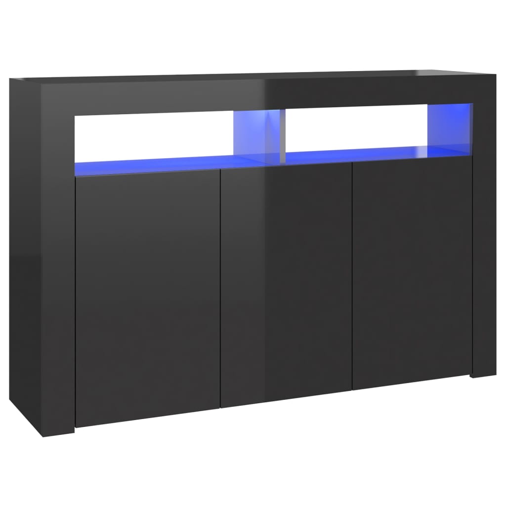 88/115cm RGB LED Sideboard Storage Cupboard Buffet Cabinet TV Unit Stand Display - Picture 82 of 102