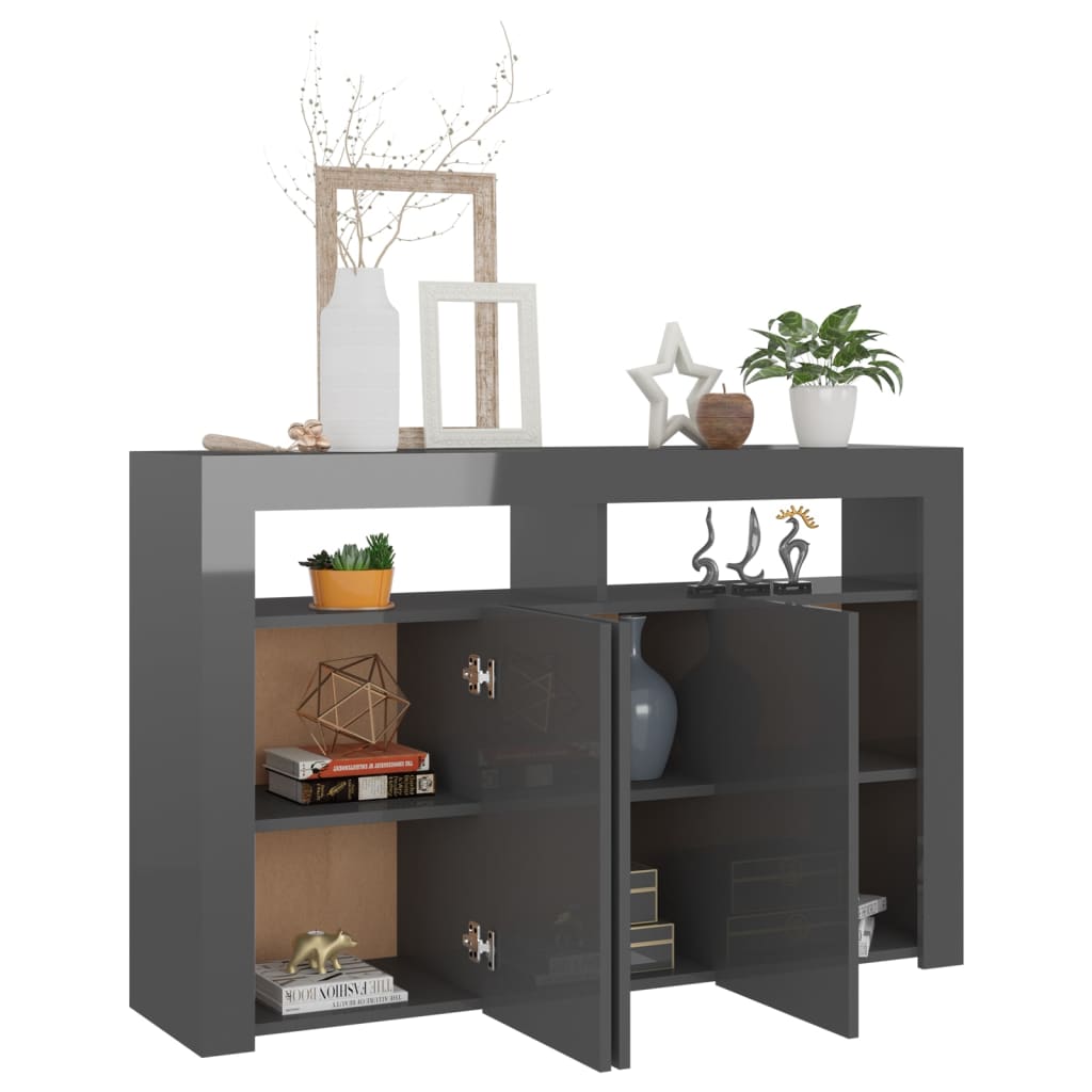 88/115cm RGB LED Sideboard Storage Cupboard Buffet Cabinet TV Unit Stand Display - Picture 73 of 102