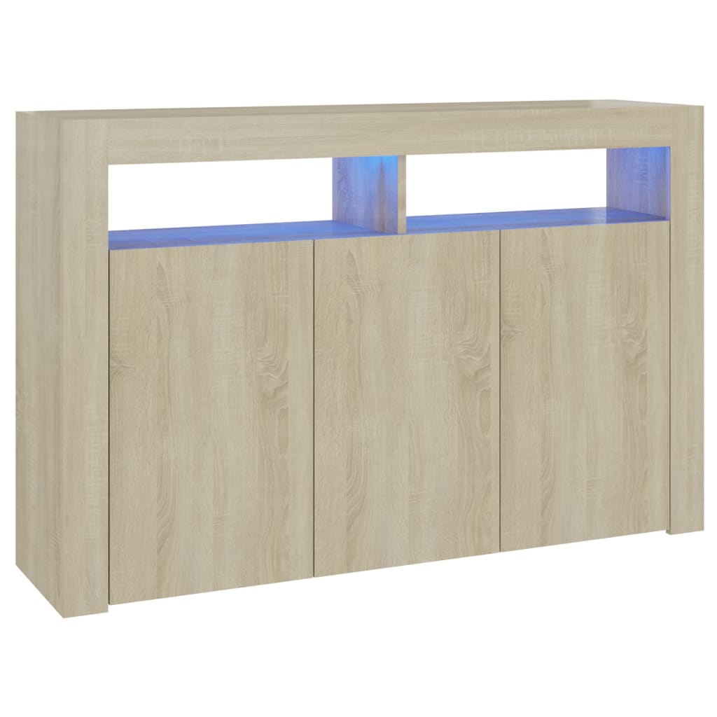 88/115cm RGB LED Sideboard Storage Cupboard Buffet Cabinet TV Unit Stand Display - Picture 38 of 102