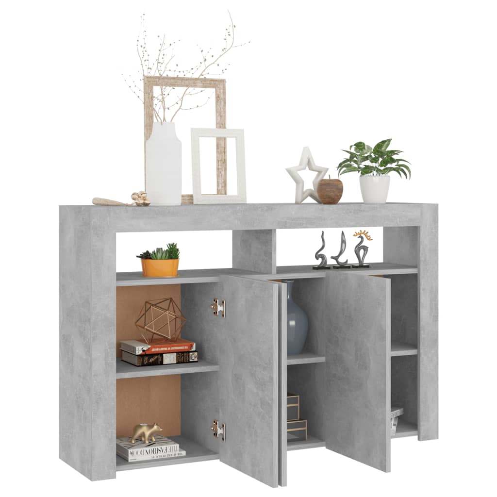 88/115cm RGB LED Sideboard Storage Cupboard Buffet Cabinet TV Unit Stand Display - Picture 51 of 102