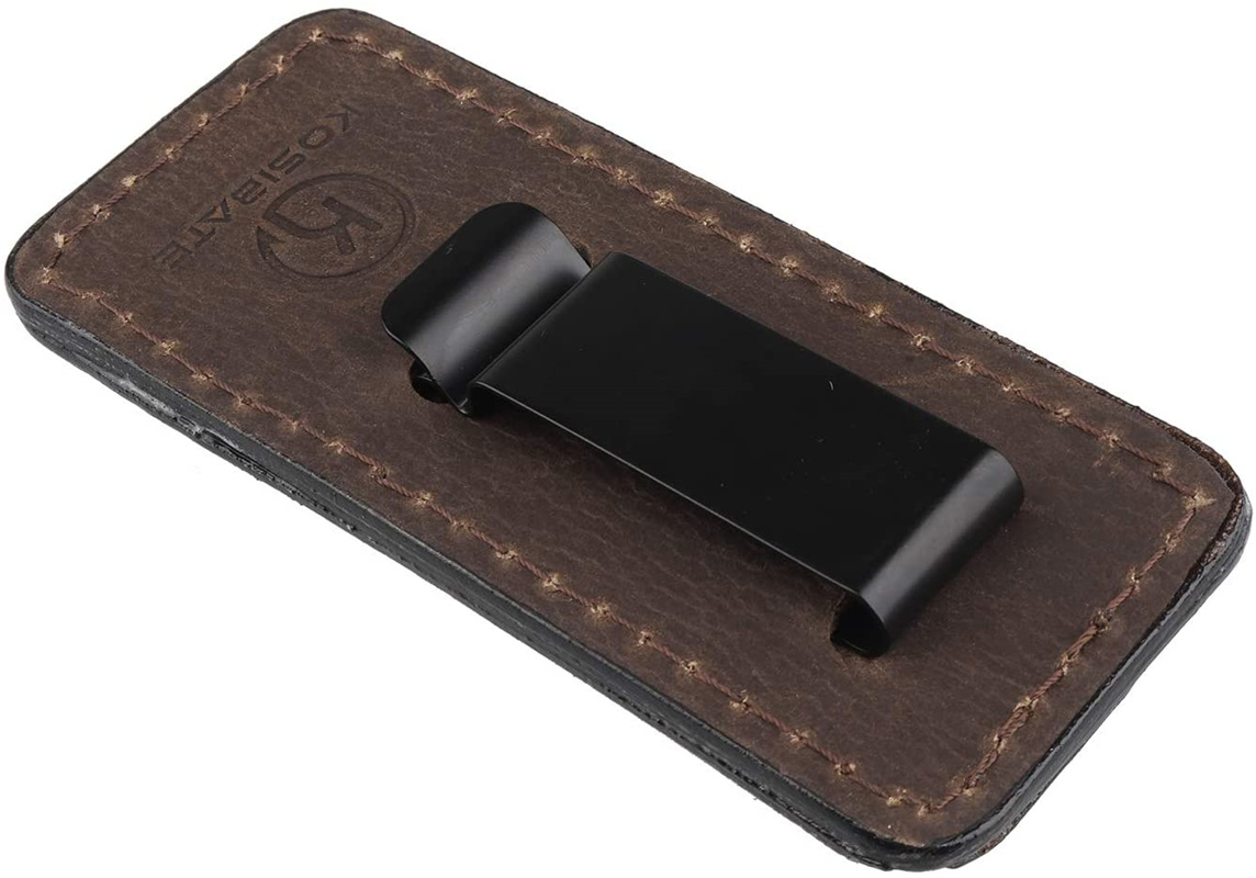 Tactical Magazine Pouch IWB OWB Single Stack Leather Mag Holster with Belt Clip - Picture 22 of 22