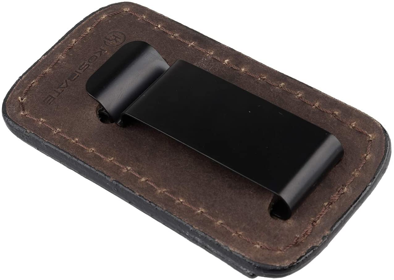 Tactical Magazine Pouch IWB OWB Single Stack Leather Mag Holster with Belt Clip - Picture 12 of 22