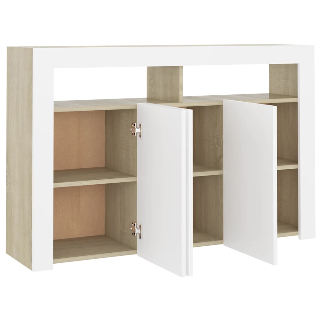 88/115cm RGB LED Sideboard Storage Cupboard Buffet Cabinet TV Unit Stand Display - Picture 69 of 102