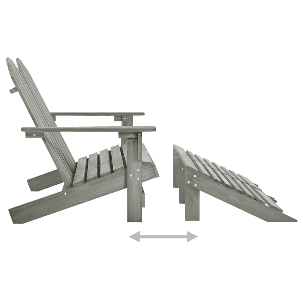 2-Sitzer Adirondack Gartenstuhl mit Fußstütze Sessel Holz Doppelliege Liegestuhl - Bild 14 von 33