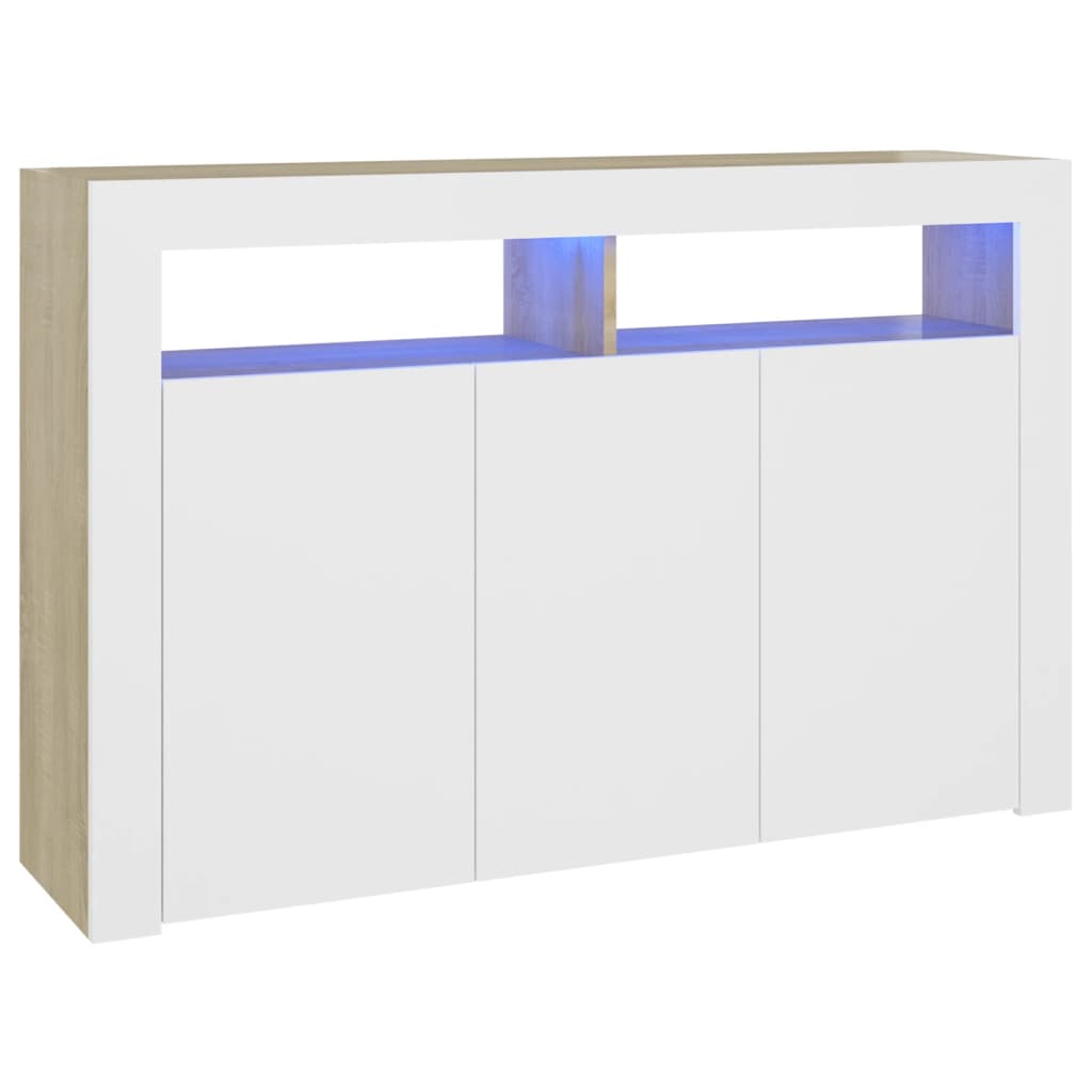 88/115cm RGB LED Sideboard Storage Cupboard Buffet Cabinet TV Unit Stand Display - Picture 60 of 102