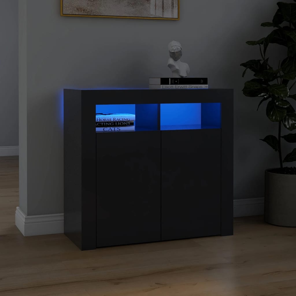 88/115cm RGB LED Sideboard Storage Cupboard Buffet Cabinet TV Unit Stand Display - Picture 26 of 102