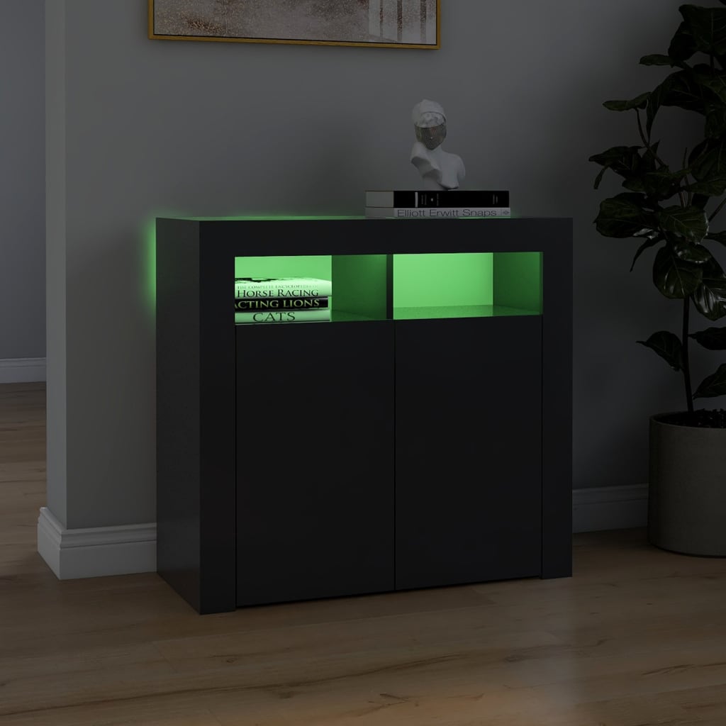 88/115cm RGB LED Sideboard Storage Cupboard Buffet Cabinet TV Unit Stand Display - Picture 29 of 102