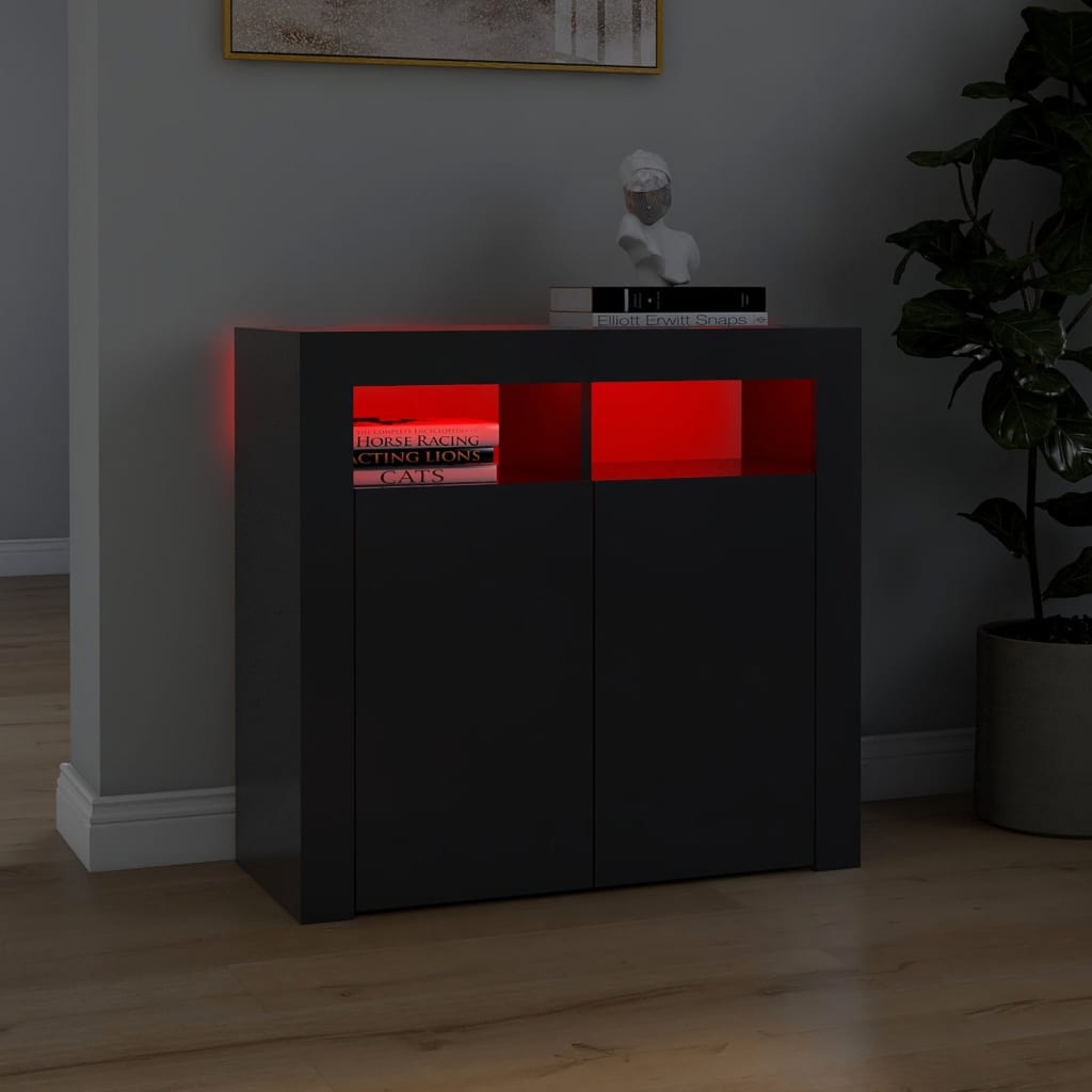 88/115cm RGB LED Sideboard Storage Cupboard Buffet Cabinet TV Unit Stand Display - Picture 28 of 102