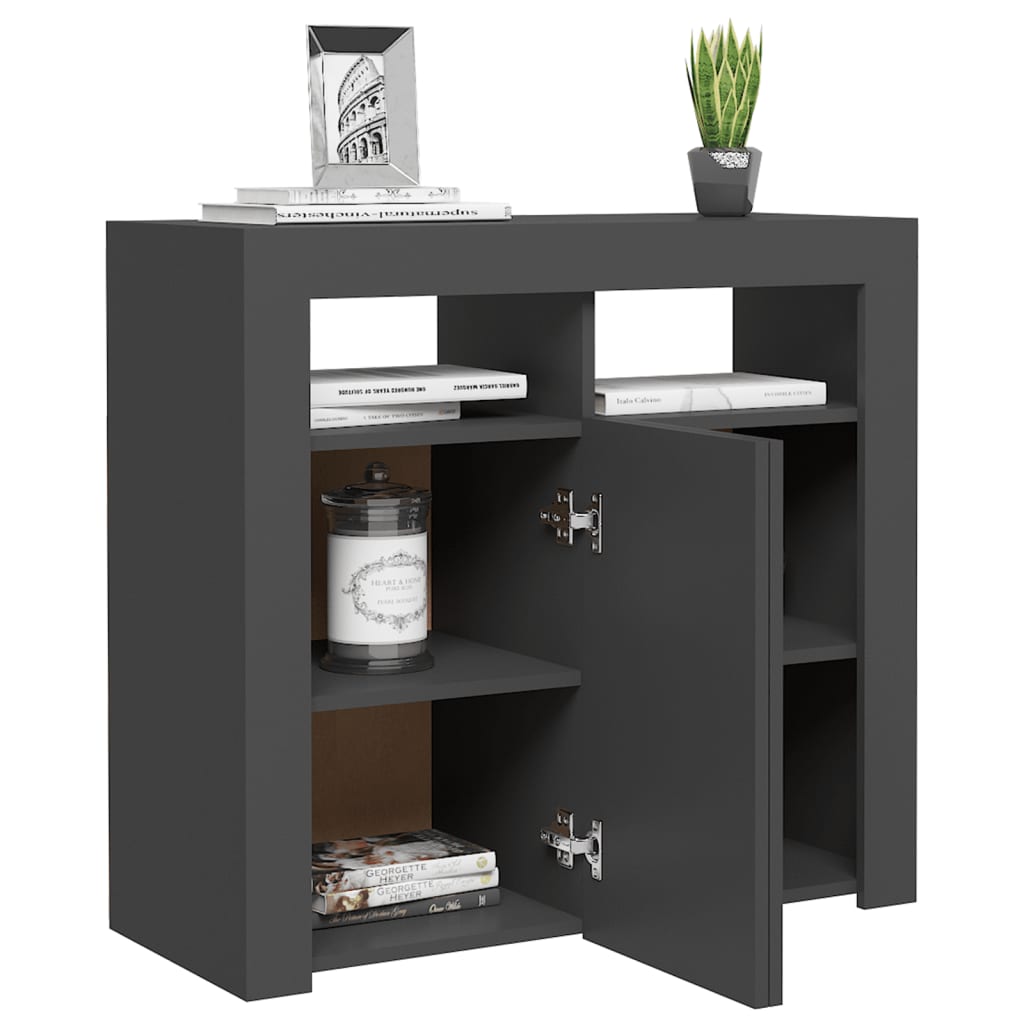 88/115cm RGB LED Sideboard Storage Cupboard Buffet Cabinet TV Unit Stand Display - Picture 31 of 102