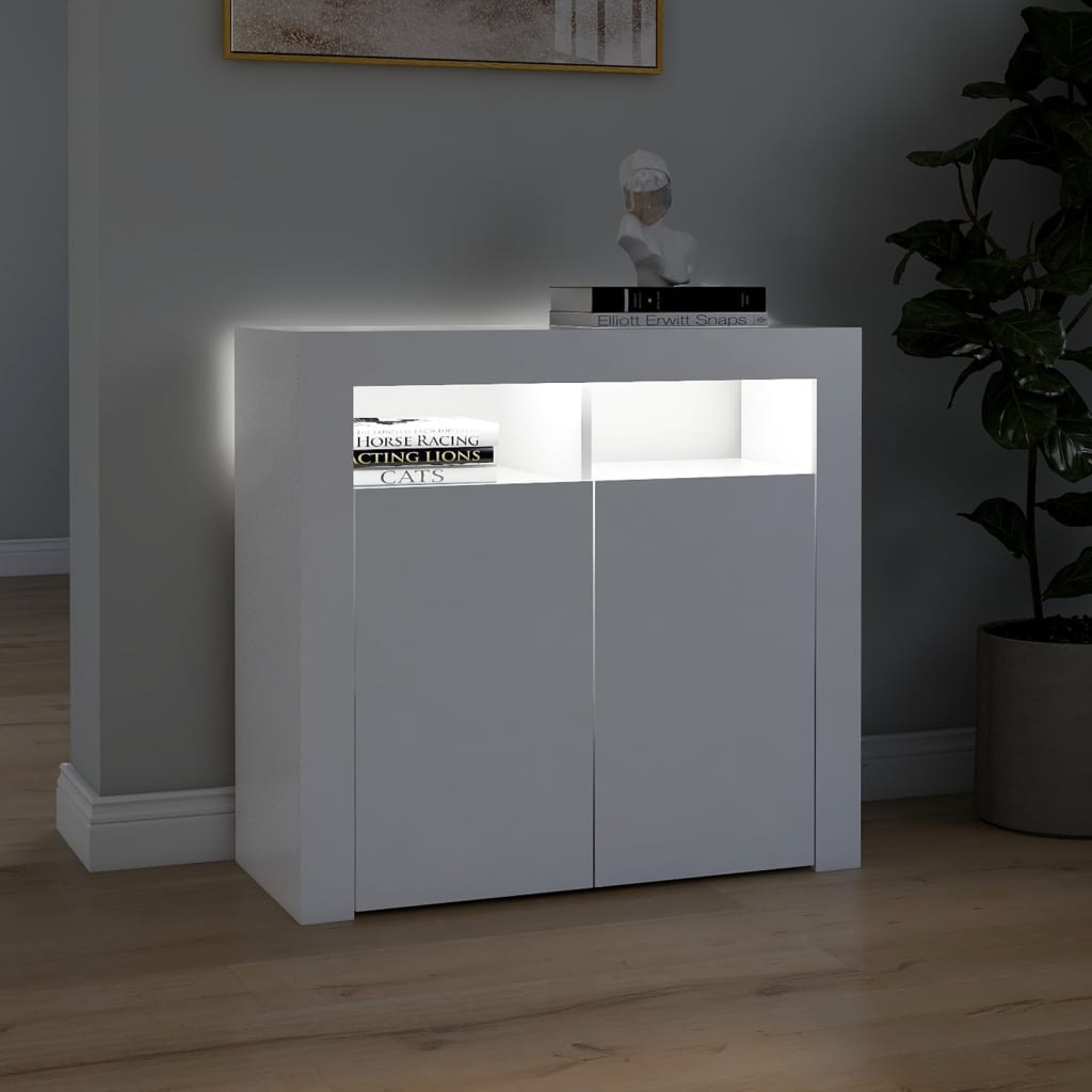 88/115cm RGB LED Sideboard Storage Cupboard Buffet Cabinet TV Unit Stand Display - Picture 8 of 102