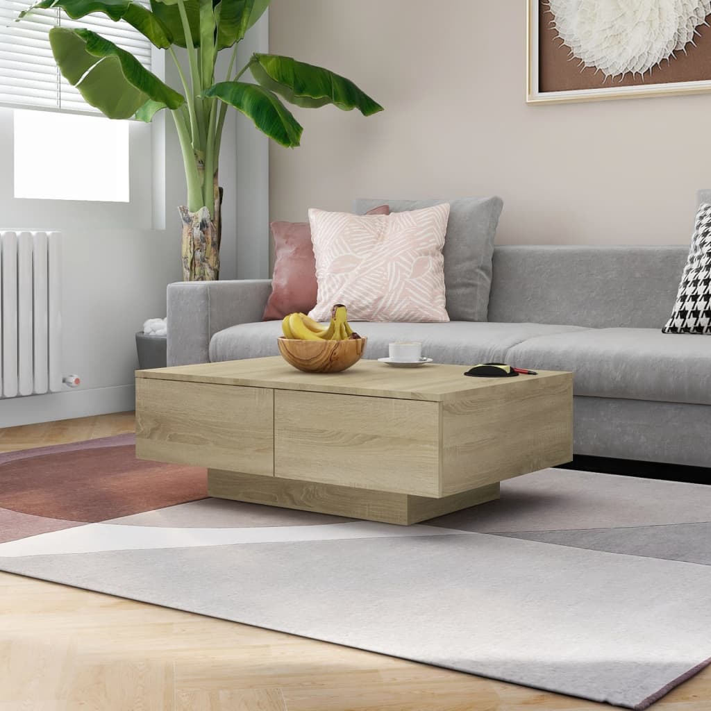 Couchtisch Wohnzimmertisch mit 2 Schubladen Sofatisch Kaffeetisch Beistelltisch - Bild 17 von 23