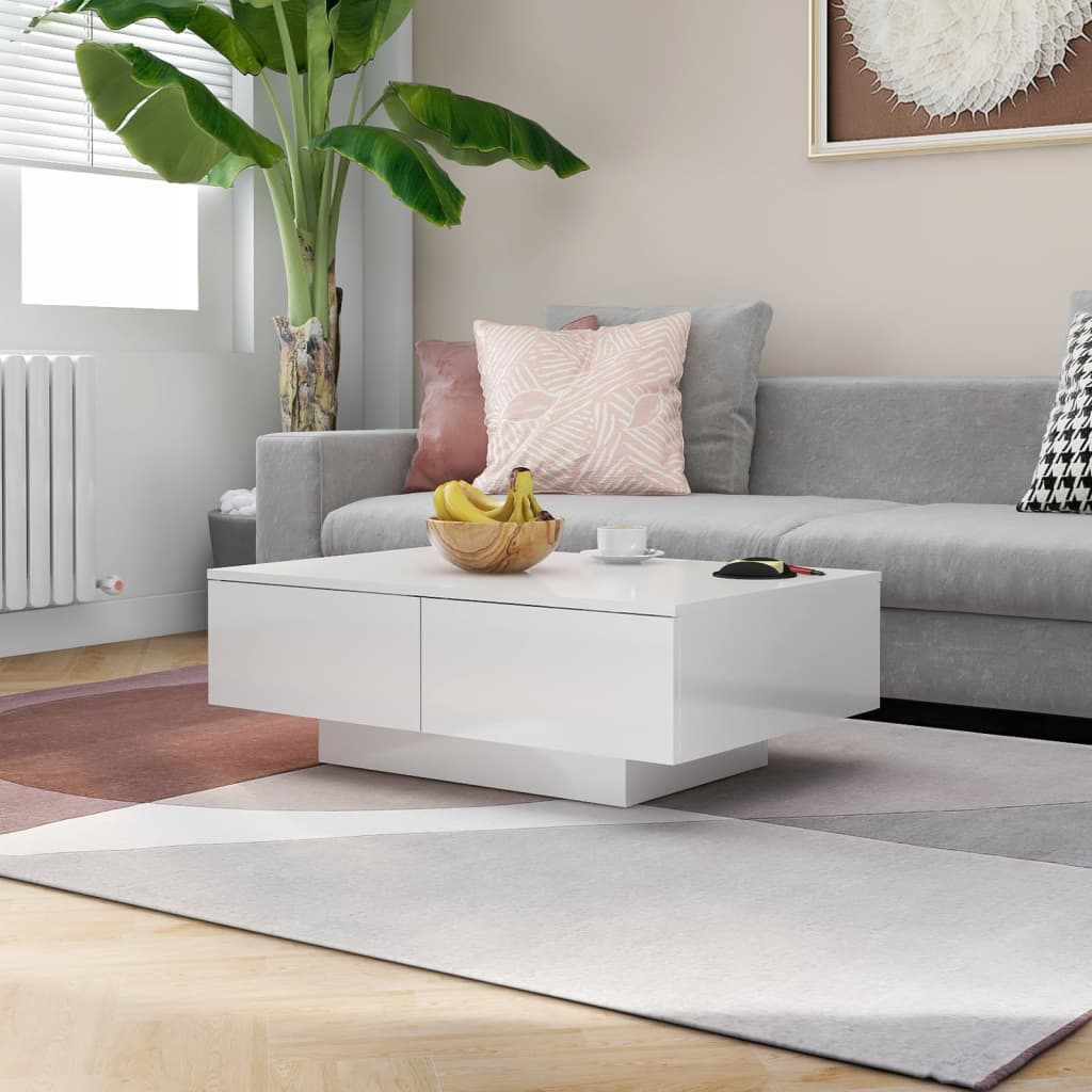 Couchtisch Wohnzimmertisch mit 2 Schubladen Sofatisch Kaffeetisch Beistelltisch - Bild 19 von 23
