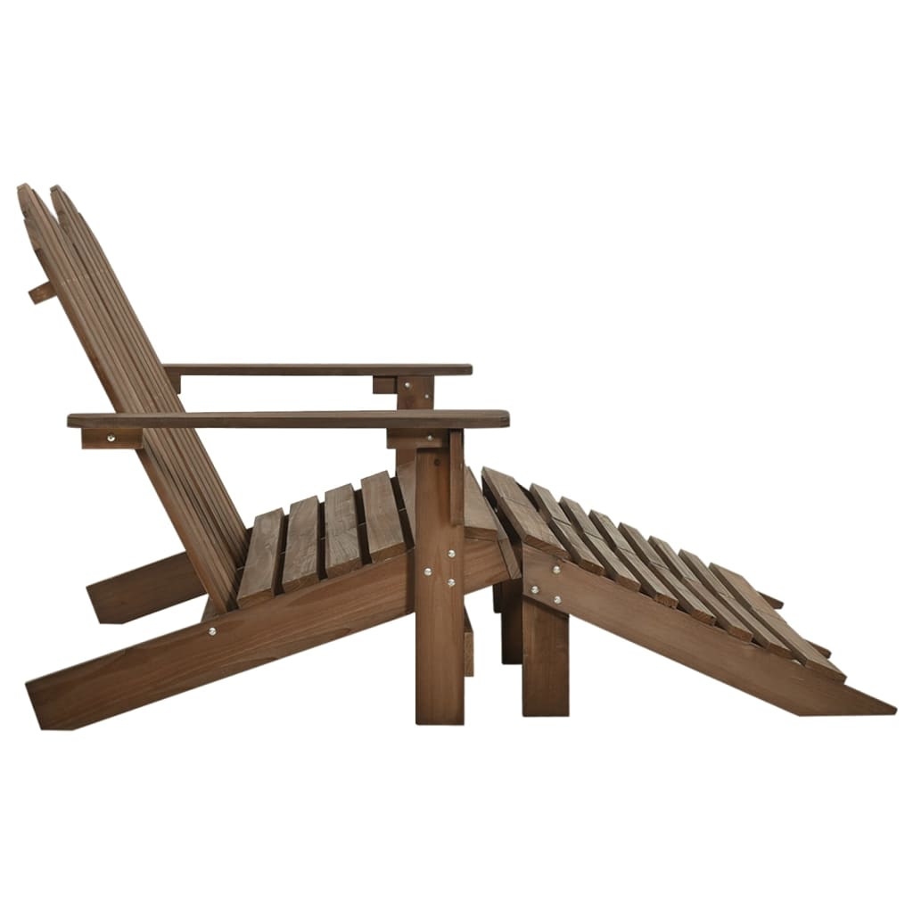 2-Sitzer Adirondack Gartenstuhl mit Fußstütze Sessel Holz Doppelliege Liegestuhl - Bild 20 von 33