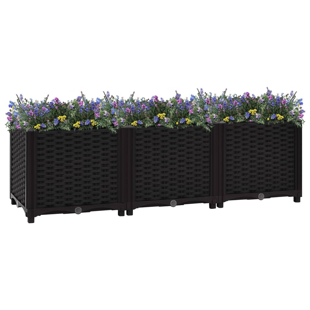 Hochbeet Gemüsebeet Pflanzkasten Blumenkübel Kräuterbeet Polypropylen vidaXL