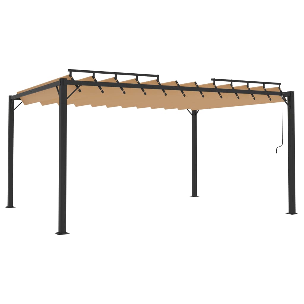 Pavillon mit Lamellendach Alu Lamellenpavillon Gartenpavillon Garten Pergola - Bild 19 von 27