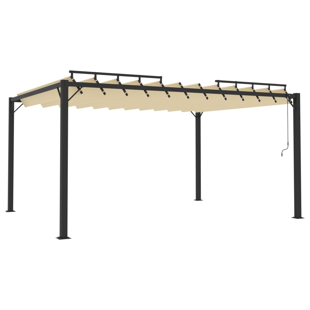 Pavillon mit Lamellendach Alu Lamellenpavillon Gartenpavillon Garten Pergola - Bild 15 von 27