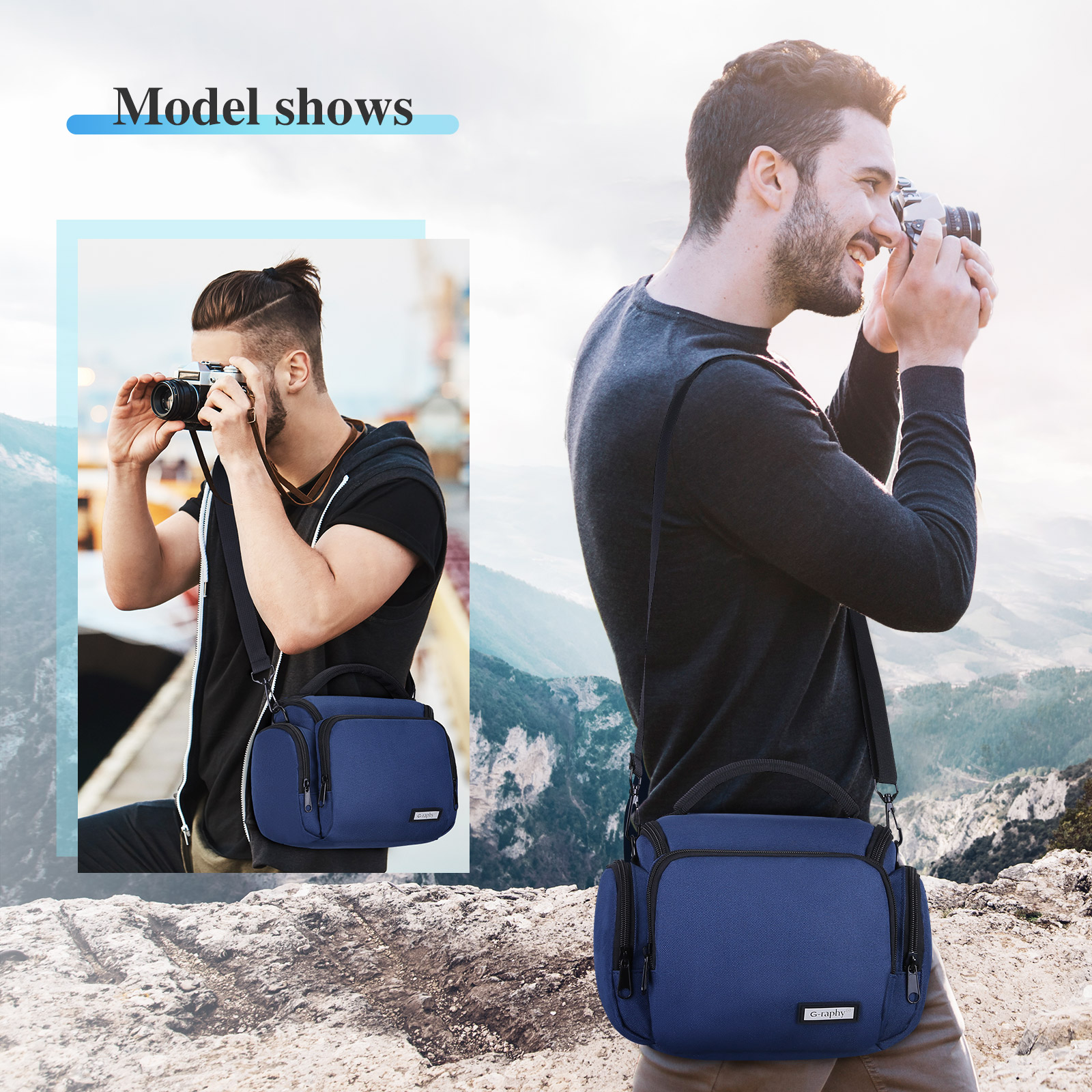Camera Bag Case DSLR SLR Single Shoulder Bag for Canon Nikon Sony Panasonic US - Picture 32 of 53