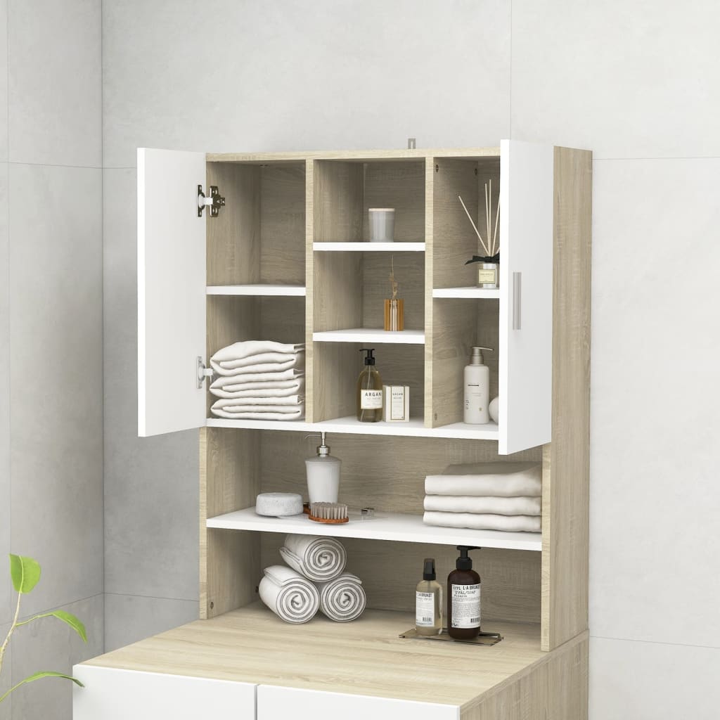Waschmaschinenschrank Waschmaschinenregal Waschmaschinenregal Badschrank Schrank - Bild 61 von 153