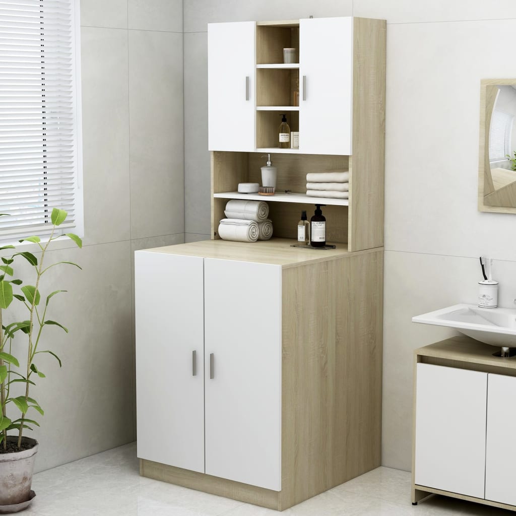 Waschmaschinenschrank Waschmaschinenregal Waschmaschinenregal Badschrank Schrank - Bild 57 von 153