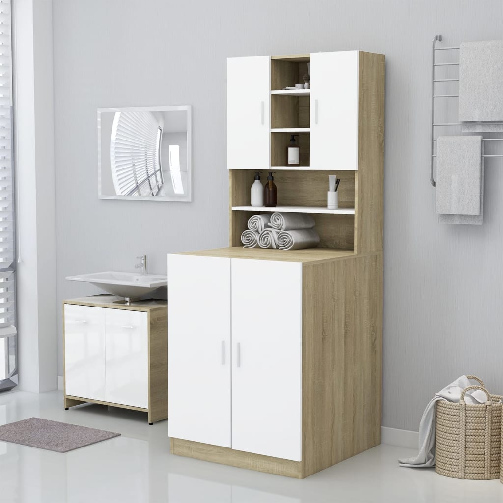 Waschmaschinenschrank Waschmaschinenregal Waschmaschinenregal Badschrank Schrank - Bild 59 von 153