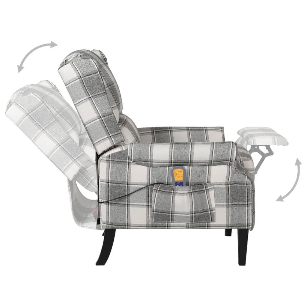 Elektrischer Massagesessel Sofa Heizfunktion Fernsehsessel Relaxsessel Stoff - Bild 3 von 37