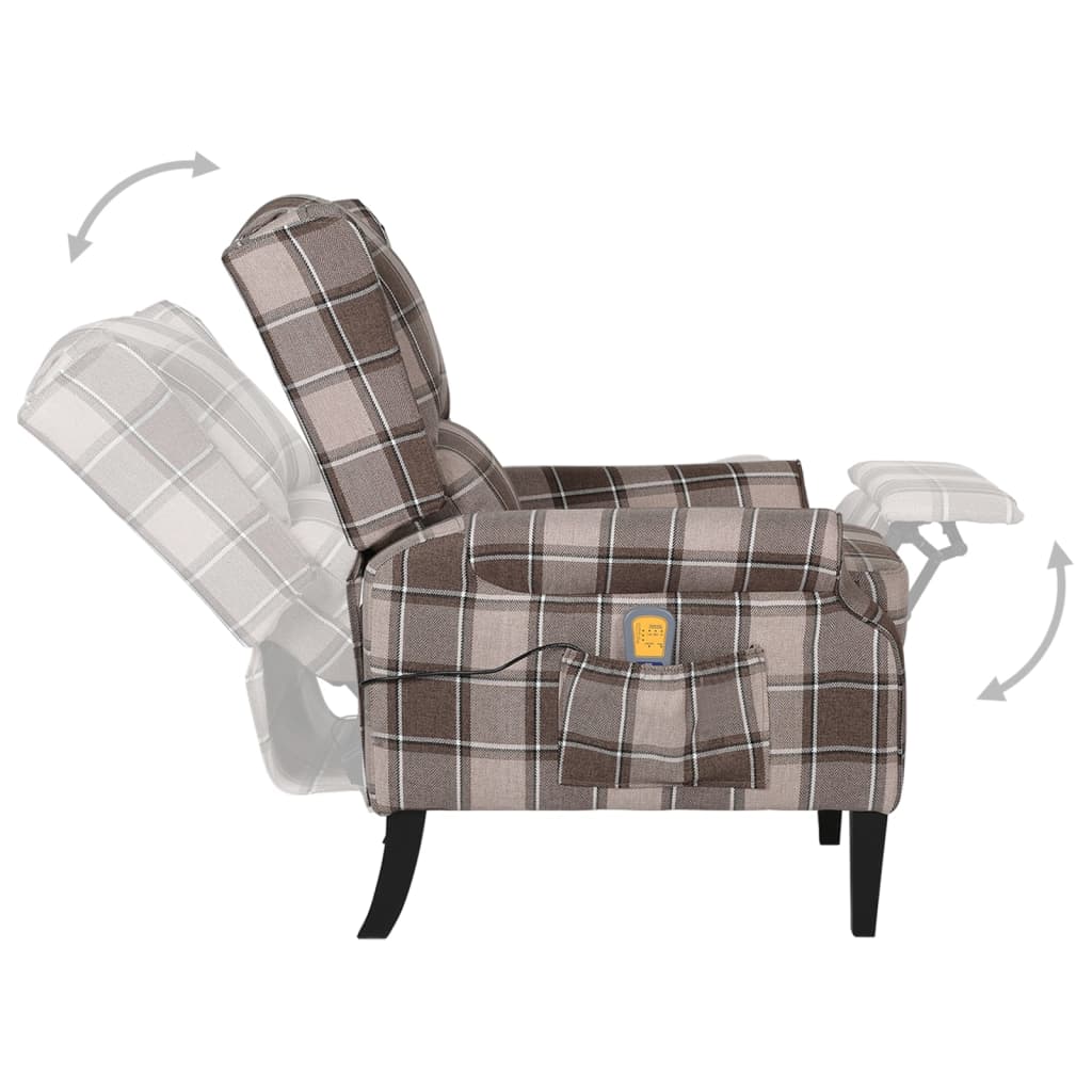 Elektrischer Massagesessel Sofa Heizfunktion Fernsehsessel Relaxsessel Stoff - Bild 35 von 37