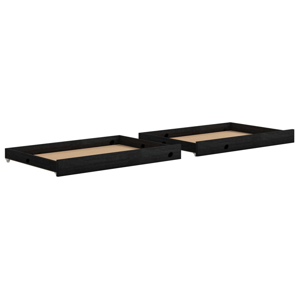 2x Schublade für Tagesbetten Kiefer Massiv Bettschublade Schubladensockel Räder - Bild 3 von 25