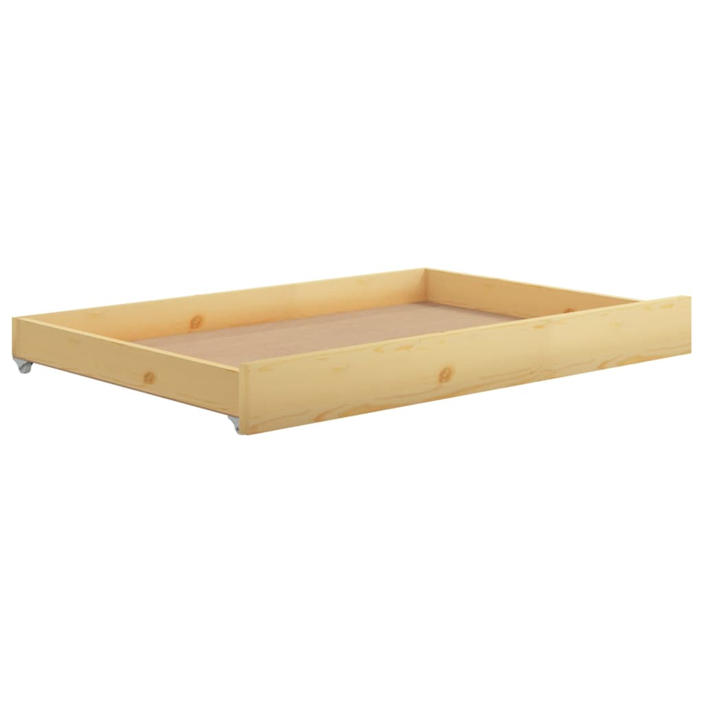 2x Schublade für Tagesbetten Kiefer Massiv Bettschublade Schubladensockel Räder - Bild 22 von 25