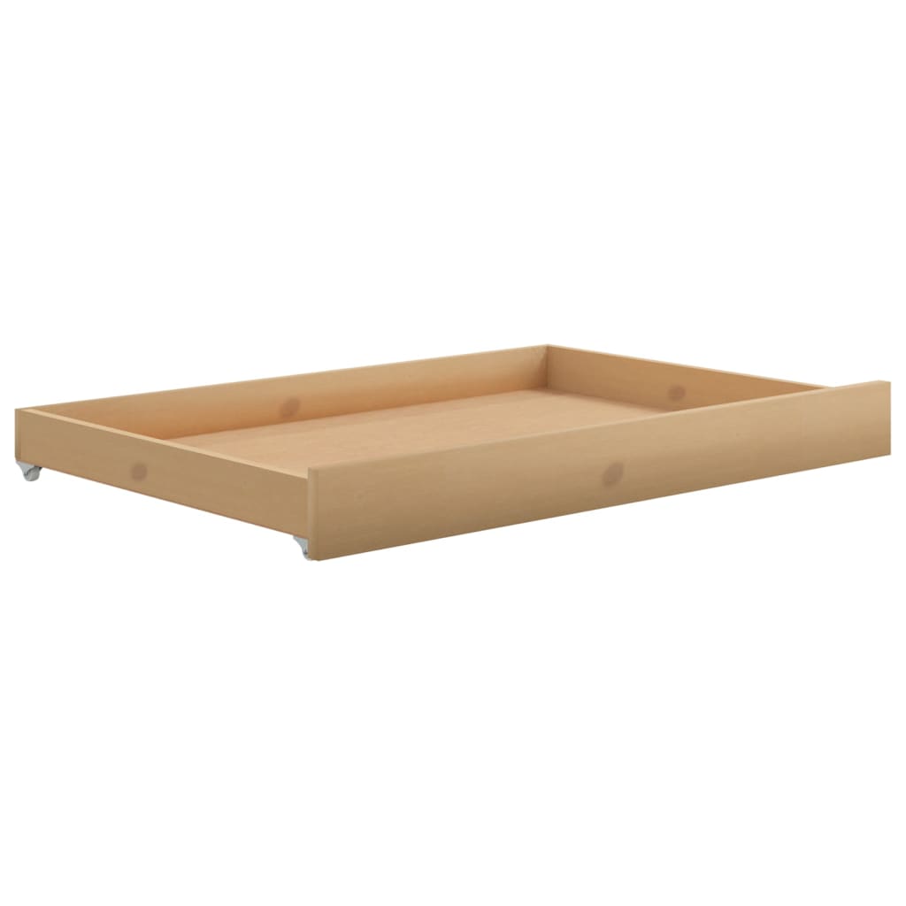 2x Schublade für Tagesbetten Kiefer Massiv Bettschublade Schubladensockel Räder - Bild 10 von 25
